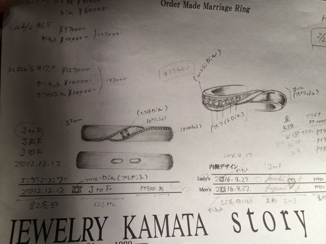 マリッジリングの完成が楽しみです♡