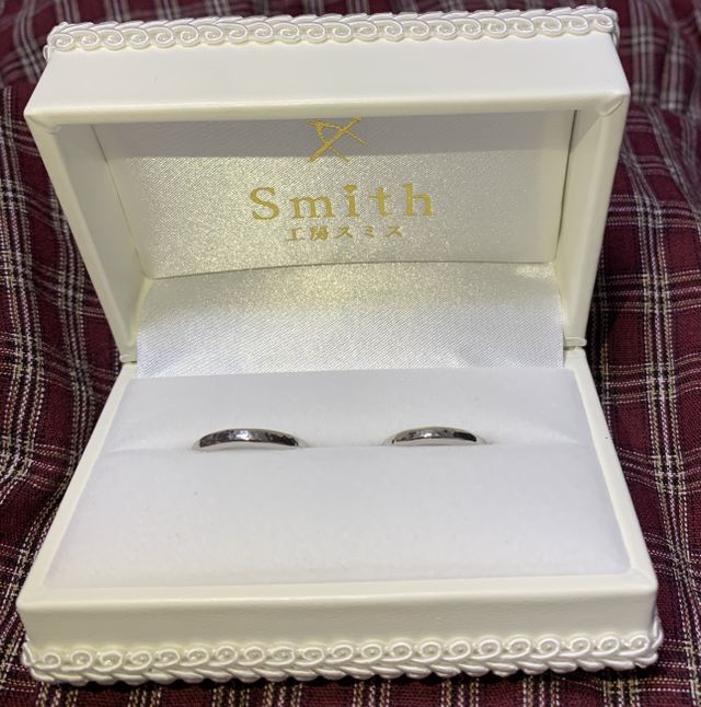 届いた指輪の写真です。