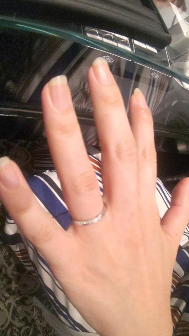 新婦側の指輪着用状態