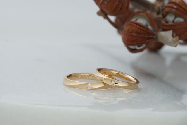 内側には日付と2人の名前