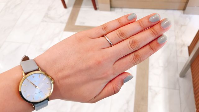 購入したシンプルなタイプの指輪です