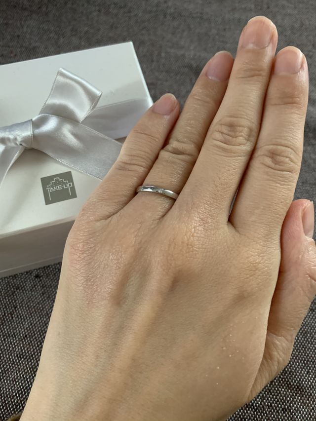 プラチナのリングです。