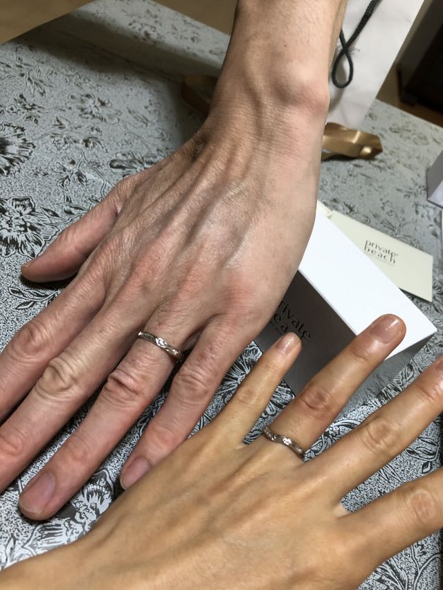 結婚指輪がついに完成しました！可愛い。