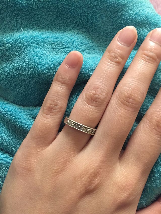 指輪装着時の写真