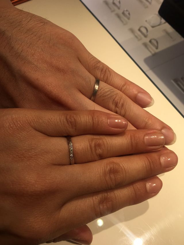 購入した指輪の引き渡し時に撮影しました