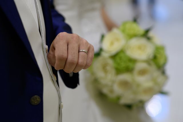 結婚式の着用時です。