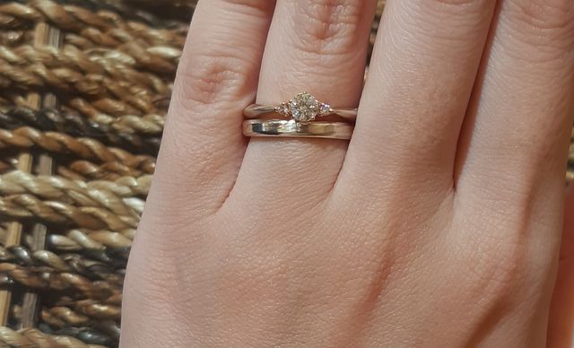 重ね付けした様子