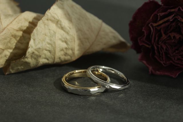 指輪を作った際に撮っていただきました。