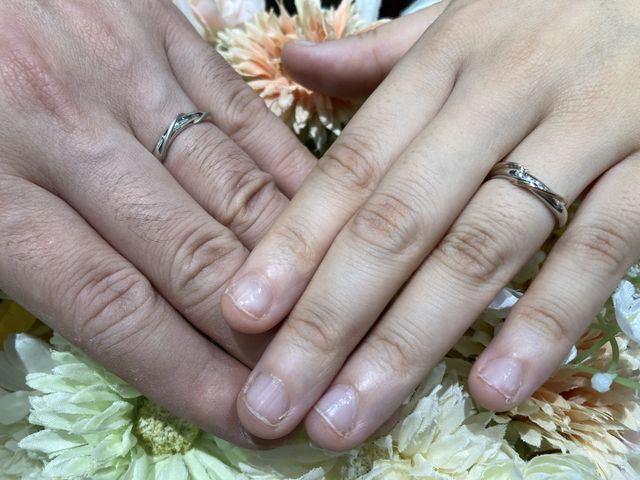 結婚指輪装着時