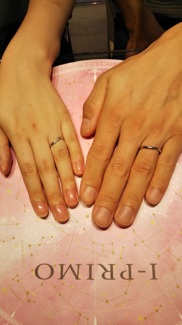 購入後の着用時。担当の方に撮影してもらいました。