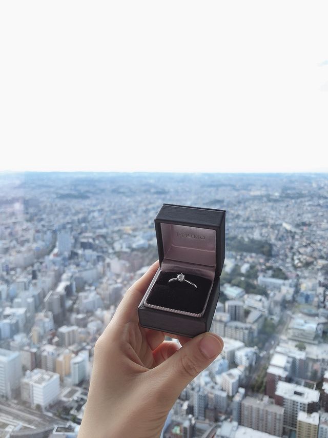 ボックスに入れての指輪撮影