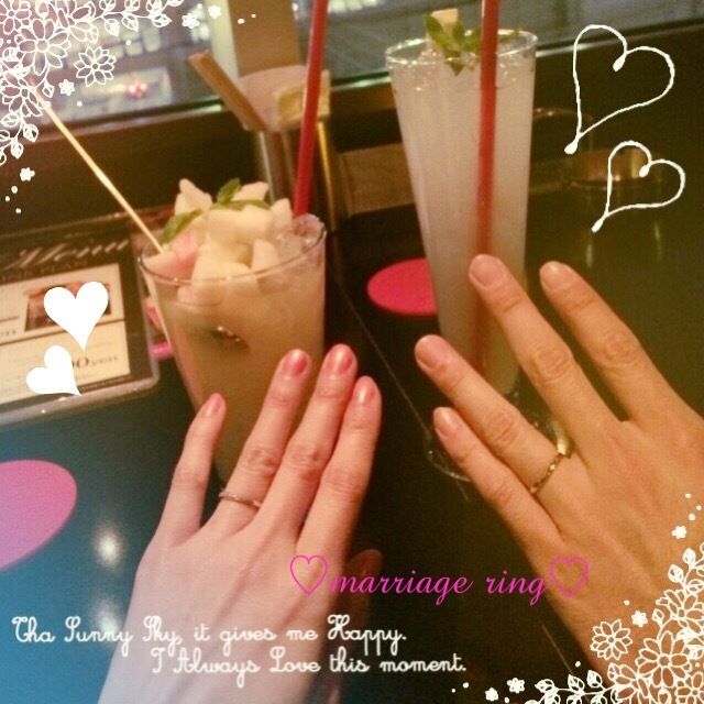 指輪が届いたその日に記念に撮影しました♡