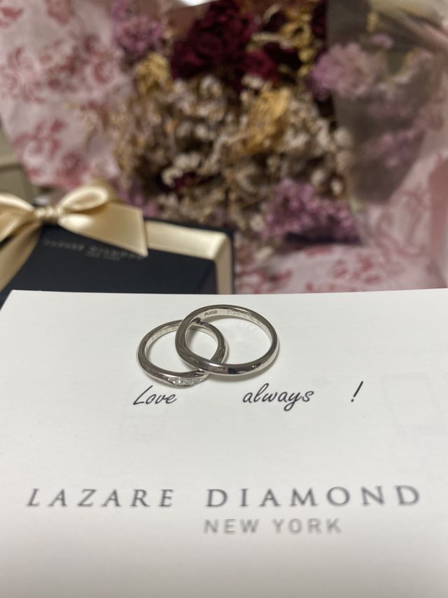 夢の結婚指輪。大変悩みましたが理想にぴったり！