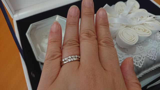 リングピロー付のジュエリーボックスもお気に入りです！