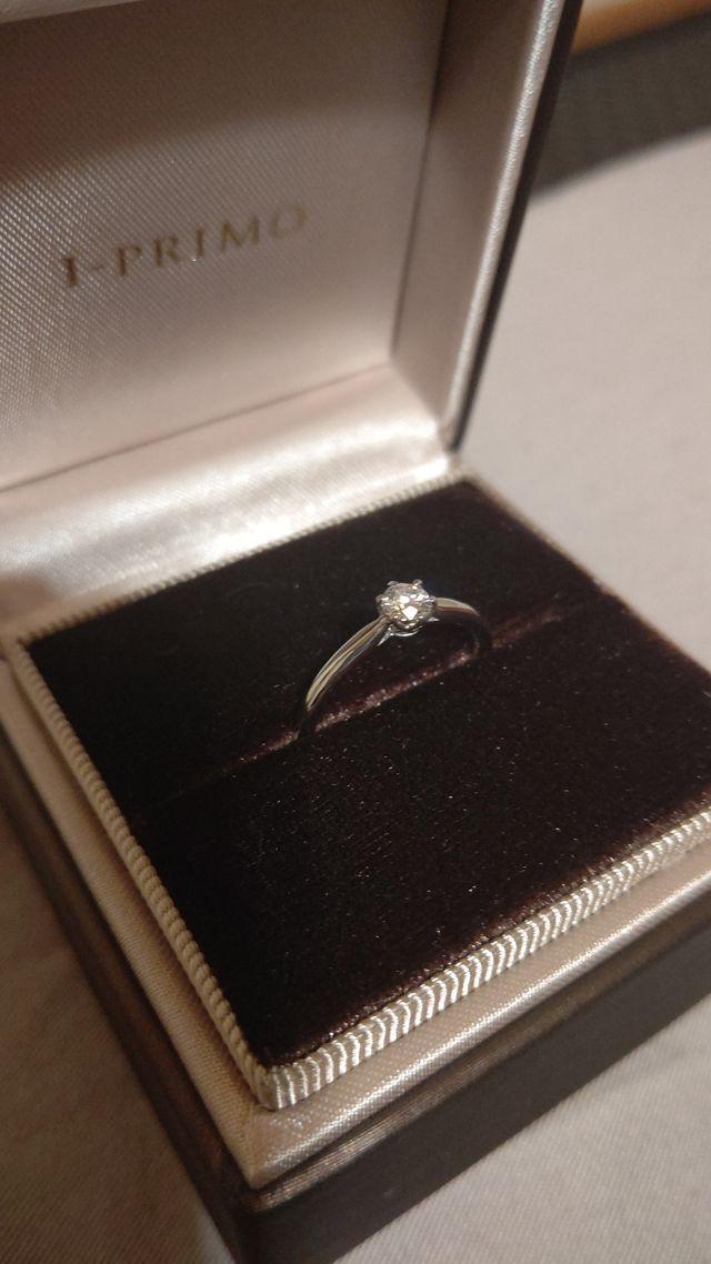 今回購入した婚約指輪です！
