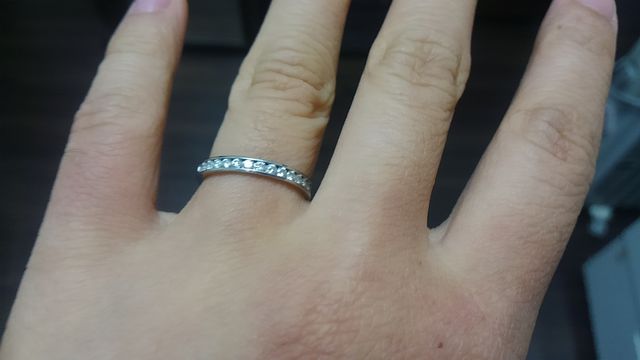 手にはめた状態です