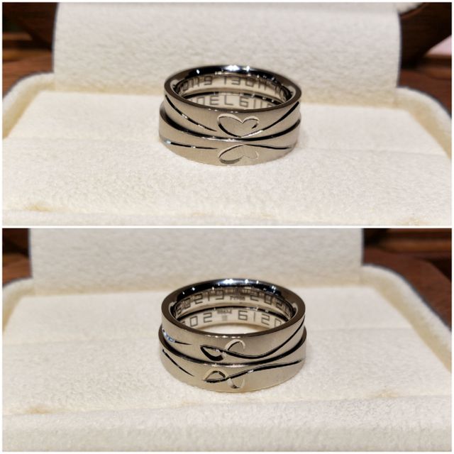 単品でもデザインとして成り立ち、重ねるとモチーフが完成。