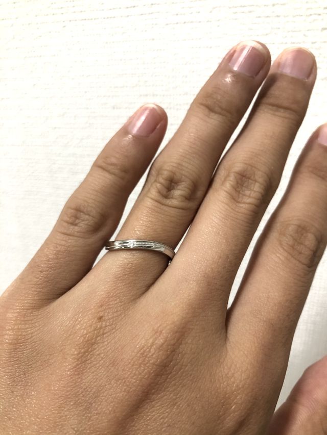 炭鉱製法で丈夫です。小さなミル打ちは旦那さんとお揃いです