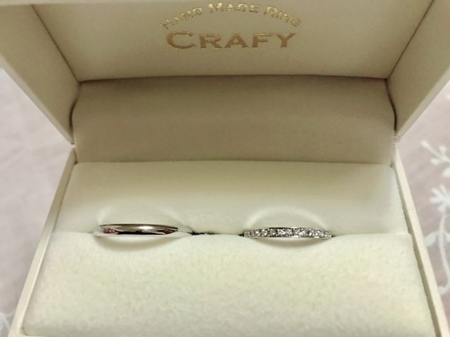 完成した指輪です。