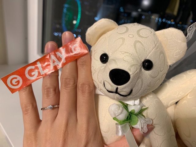 旅先のHOTELでプロポーズをした際の１枚です☆