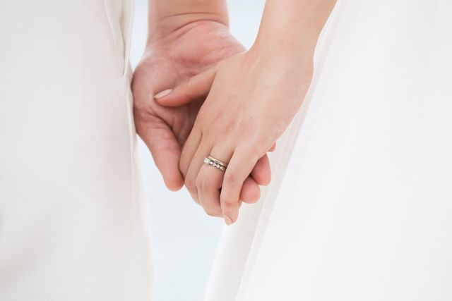 婚約指輪と結婚指輪の重ね付け(同ブランド)