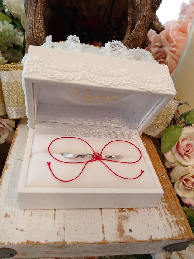 完成指輪を受け取りに行って渡してくださったものの状態。