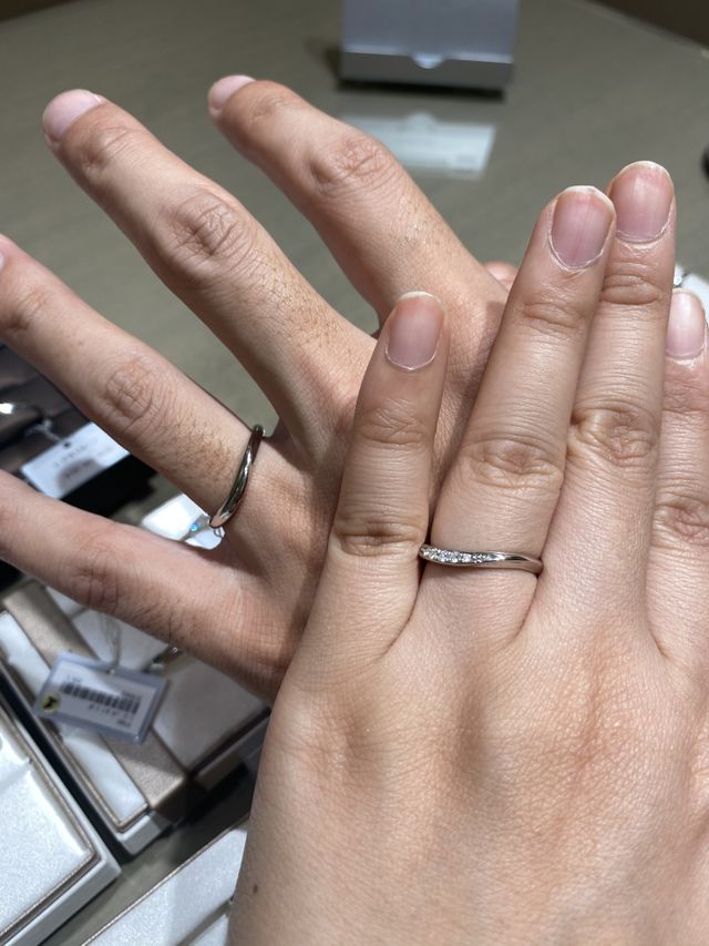 2人で着用した写真