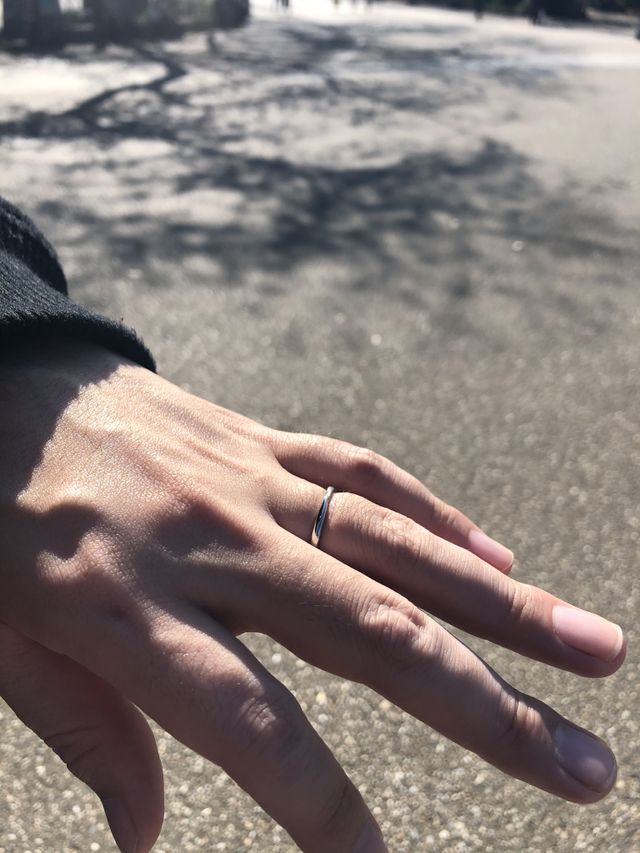 プラチナの艶なしと艶ありの2トーンです。