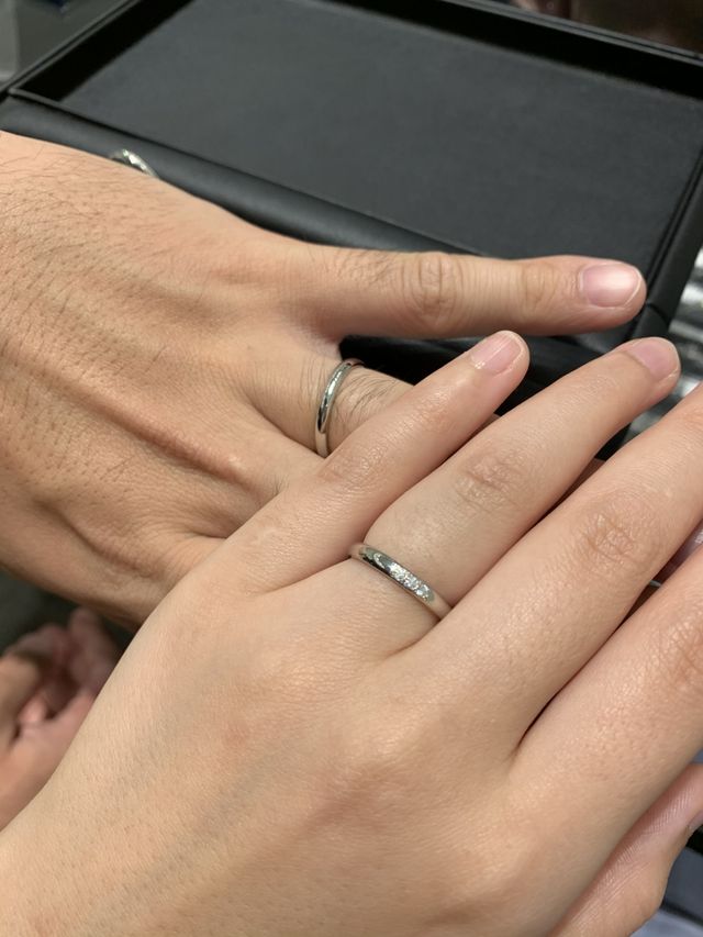 着用時、旦那さんとペアです