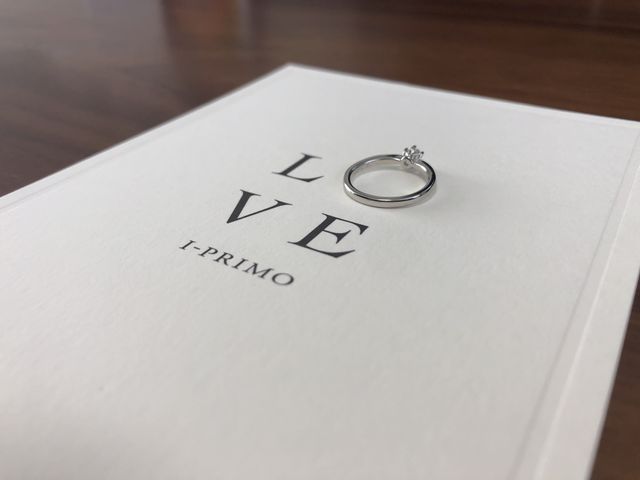 アイプリモの婚約指輪です。
とてもかわいいです。