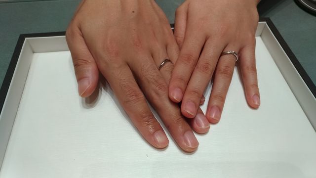 受け取りの際にお店で撮影しました♡