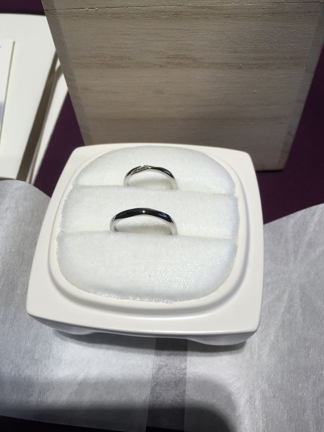 指輪が出来上がったところ