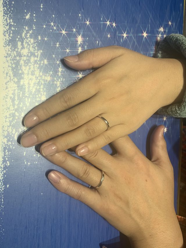 店頭での購入前の試着画像です。