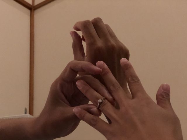 彼からもらったエンゲージリング。