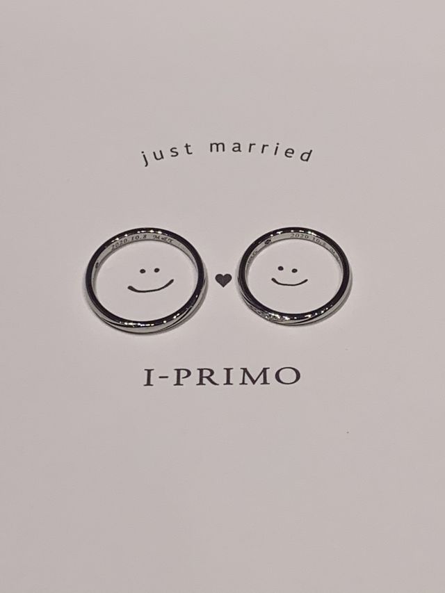 2人の希望通りのシンプルなデザインで、とても気に入りました。