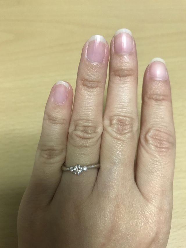 指輪サイズは5.5号で作って頂きました。