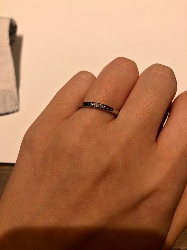 5粒ダイヤの指輪です