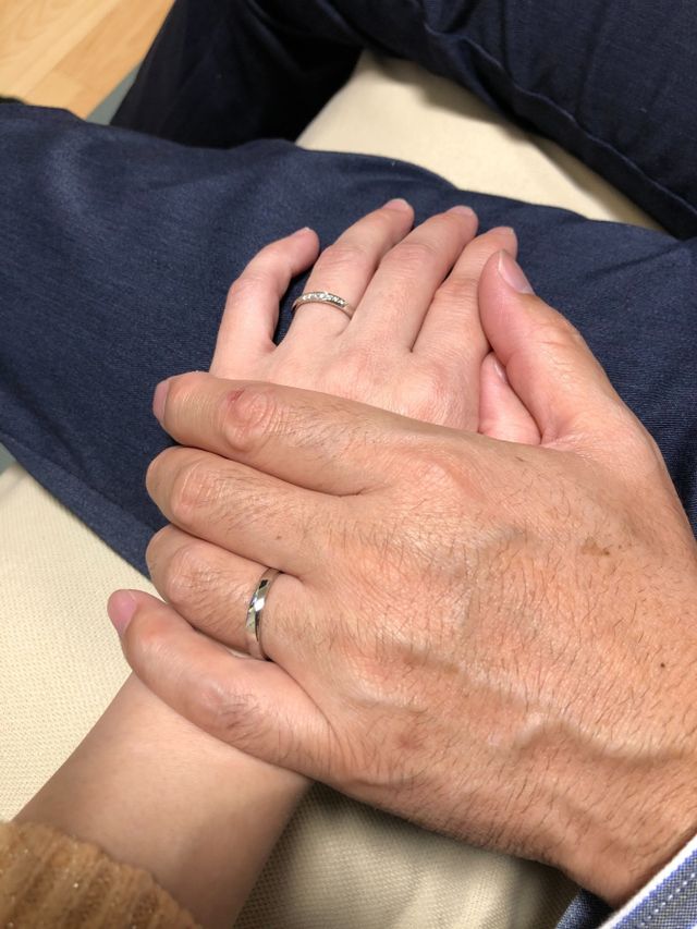 結婚指輪を受け取りに行った日にて