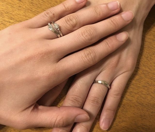 婚約指輪:白鈴
結婚指輪:単衣