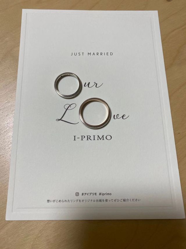 店から頂いた台紙で写真を撮りました。