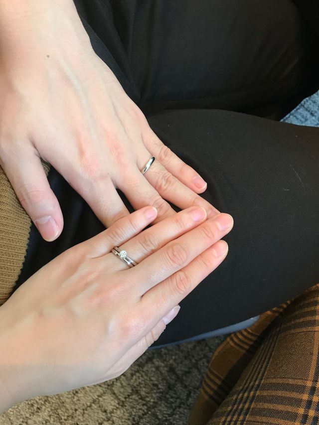 彼女とペアで試着した写真です。