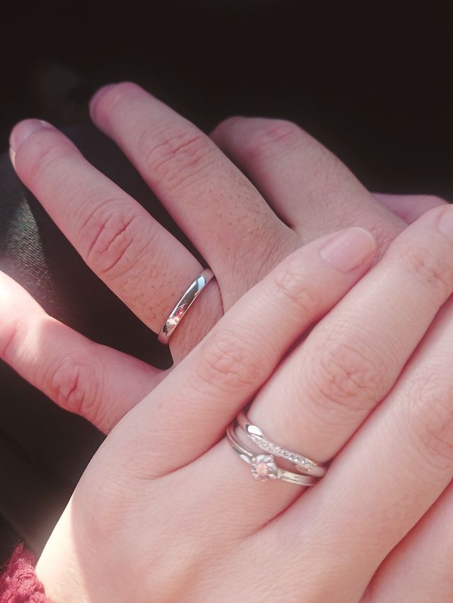 購入直後の指輪♡
