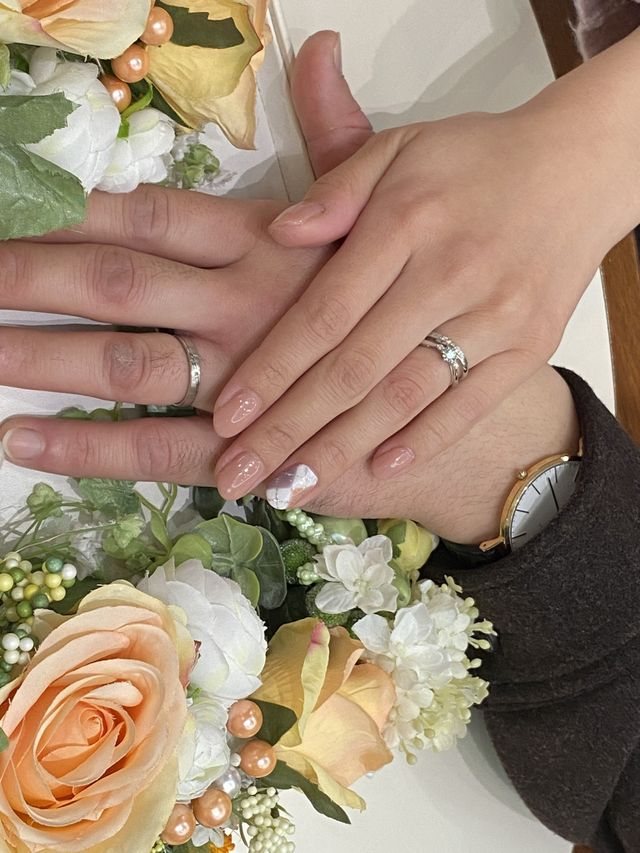 指輪の納品でつけました！