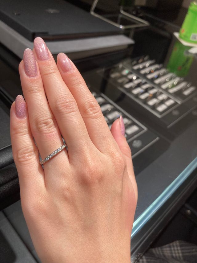 ハーフエタニティの試着時です