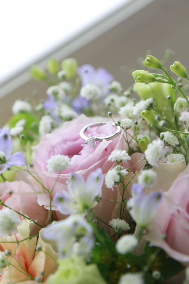 前撮りの時に撮って頂きました。