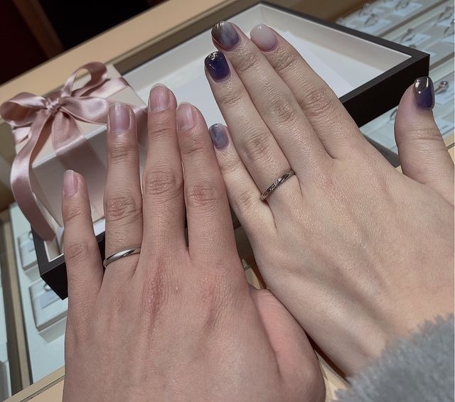 指輪購入時の写真