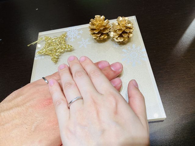 ストレートのリングで選びました！