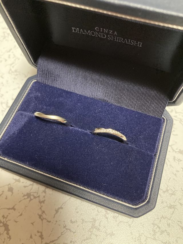 男性用は艶消しをしてもらいました