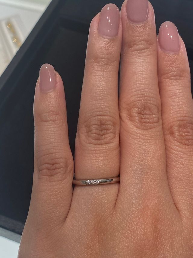 憧れブランドのティファニーの指輪。可愛いい印象です。