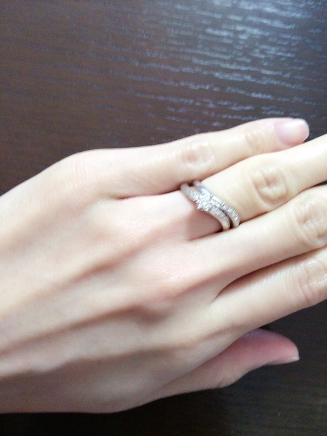 セットリング両方付けるとゴージャスです☆